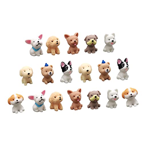 UPKOCH Mini-hundefiguren-Set 18-teilig Simulationswelpen Für Bastelarbeiten Und Heimdekoration von UPKOCH