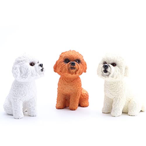 UPKOCH 1Stk realistische Hundefigur realistische Haustierfigur kleine Tierfiguren Hundefigur Spielset Tiermodell Figur Spielzeug Miniatur Zubehör -Hund Statue Kind schmücken Weiß von UPKOCH