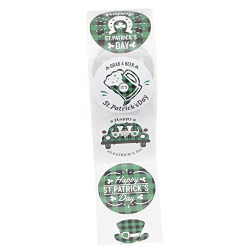 UPKOCH 1rolle Runde Aufkleber Für Patrick's Day Selbstklebende Deko-Sticker Für Bastelprojekte Und Feierlichkeiten Leicht Anzubringen Entfernen von UPKOCH