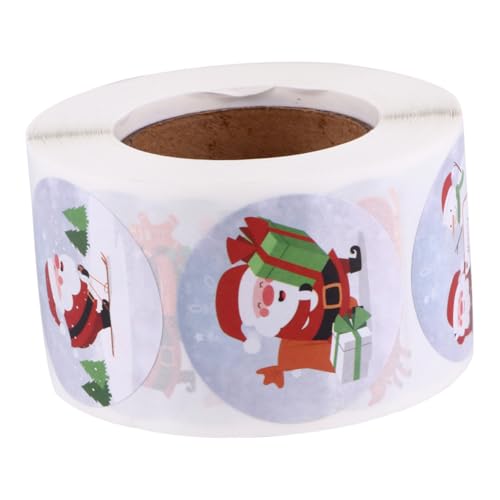 UPKOCH 1rolle Weihnachtsaufkleber Selbstklebende Weihnachtsmann-Sticker Für Scrapbooking Bastelprojekte Und Geschenkpäckchen Bunte Dekoration Für Feiertagsfeiern von UPKOCH