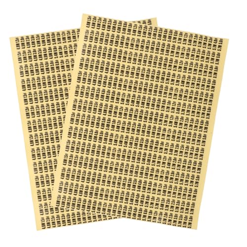 UPKOCH 2 Blätter Angeln Nummern Aufkleber Teiliges Set Selbstklebende Etiketten für Angelruten und Zubehör für Hobby und Profiangler Einfach Anzubringen Entfernen Geeignet für Süß und von UPKOCH