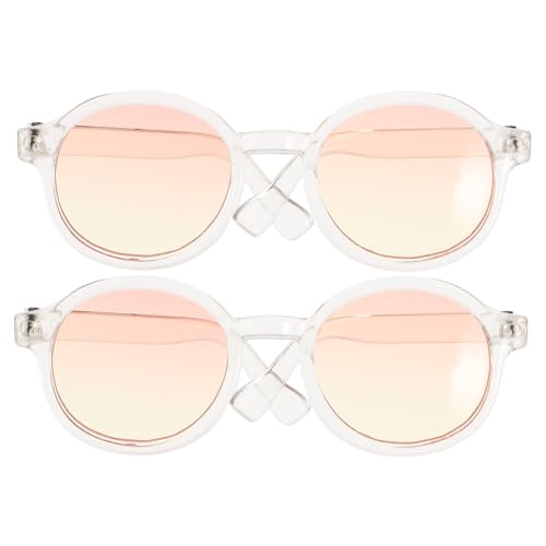 UPKOCH 2 Paare Brillenrequisiten zum Anziehen Party Puppe dekorative Glasdekore Mini-Brille kleine Sonnenbrille aus Kunststoff entzückende Mini-Sonnenbrille Plastik von UPKOCH