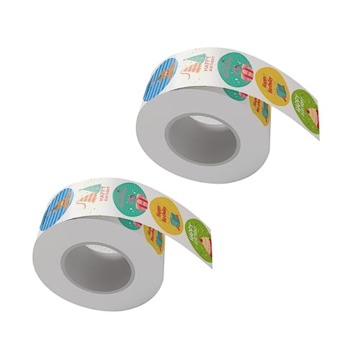 UPKOCH 2 Rollen Kuchen-toer-folienaufkleber Geburtstags-siegelaufkleber Rund Cartoon-Geburtstagsparty Leicht Abziehbarer Stick Zum Verpacken Von Süßigkeiten Basteldekorationen UPKOCH 2 Rollen Kuchen-toer-folienaufkleber Geburtstags-siegelaufkleber Rund Cartoon-Geburtstagsparty Leicht Abziehbarer Stick Zum Verpacken Von Süßigkeiten Basteldekorationen von UPKOCH