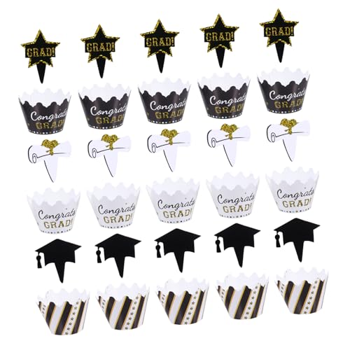 UPKOCH 2 Sätze Abschlusstorte Umgeben Kuchen Picks Felgen Kuchen Verzieren Abschluss-kuchenaufsatz Gold Abschlusstortenaufsätze Herzlichen Glückwunsch Grad Cake Topper Papier 24 Stück * 2 UPKOCH 2 Sätze Abschlusstorte Umgeben Kuchen Picks Felgen Kuchen Verzieren Abschluss-kuchenaufsatz Gold Abschlusstortenaufsätze Herzlichen Glückwunsch Grad Cake Topper Papier 24 Stück * 2 von UPKOCH