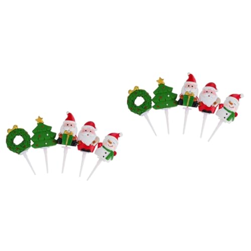 UPKOCH 2 Sätze Add- Zum Dekorieren Von Kuchen Weihnachtskuchen Picks Cupcake-topper Für Weihnachten Weihnachtsparty Liefert Kuchenverzierung Urlaub Kuchen Topper Harz 5 Stück * 2 UPKOCH 2 Sätze Add- Zum Dekorieren Von Kuchen Weihnachtskuchen Picks Cupcake-topper Für Weihnachten Weihnachtsparty Liefert Kuchenverzierung Urlaub Kuchen Topper Harz 5 Stück * 2 von UPKOCH