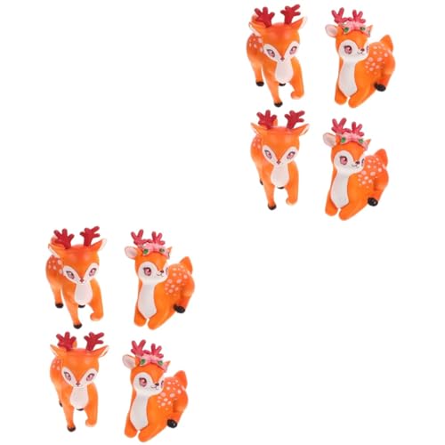 UPKOCH 2 Sätze Hirschpuppenverzierungen Mini -figur Hirsch Für Miniaturen Reh Klein Hirsch Tierstatue Tierische Desktop-dekoration Desktop-hirschverzierung Pvc 4 Stück * 2 UPKOCH 2 Sätze Hirschpuppenverzierungen Mini -figur Hirsch Für Miniaturen Reh Klein Hirsch Tierstatue Tierische Desktop-dekoration Desktop-hirschverzierung Pvc 4 Stück * 2 von UPKOCH