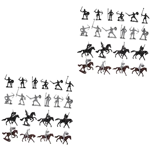 UPKOCH 2 Sätze Kavallerie-Pferd-Modell Soldaten-Actionfiguren Soldat Modellfigur inneneinrichtung miniaturfiguren Modelle scheibengardinen Tischdekorationen aus Sand Menschen modellieren von UPKOCH