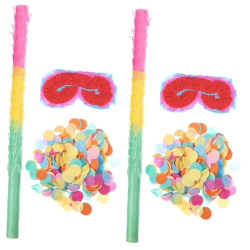 UPKOCH 2 Sätze Pinata-zubehör Kinder-outfits Spielzeug Für Goodie-bags Mexikanische Kostüme Stöcke Aufheben Sommer-outfit Mexikanisches Outfit Krapfen Piñata Junge Papier von UPKOCH