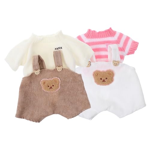 UPKOCH 2 Sätze Plüschpuppenkleidung tragen Cosplay Kostüm Dolly-Kleidung Kleidung für Plüschpuppen Babykleidung für Puppen Kleidung für Spielzeugbären Kleidungsspielzeug Bären-Shirt Stoff von UPKOCH