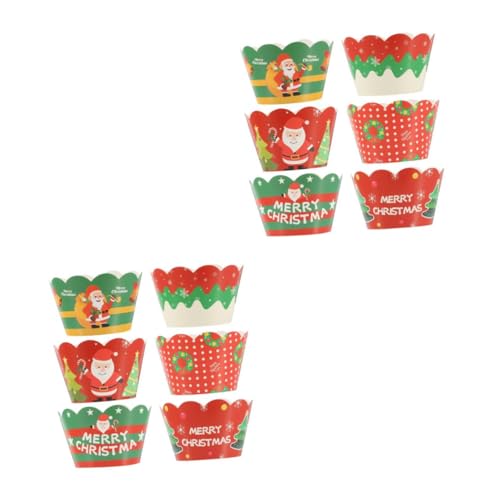 UPKOCH 2 Sätze Weihnachtsdekorationsrand Weihnachtsparty Accessoires Weihnachtsbacken Zubehör Muffinförmchen Cupcake-boxen Fiesta Weihnachtsfeier Liefert Muffin-kuchen-wrap 6 Stück * 2 UPKOCH 2 Sätze Weihnachtsdekorationsrand Weihnachtsparty Accessoires Weihnachtsbacken Zubehör Muffinförmchen Cupcake-boxen Fiesta Weihnachtsfeier Liefert Muffin-kuchen-wrap 6 Stück * 2 von UPKOCH