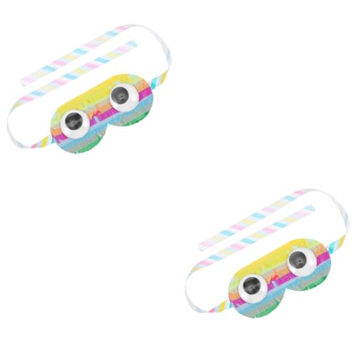 UPKOCH 2 Stk Schatzkiste Piñata Augenmaske kinderspiele kreatives Spiel mit verbundenen Augen dekorative Wildaugenabdeckung Gläser Brille Pinata-Spiel-Augenabdeckung dekorative Augenbinde von UPKOCH