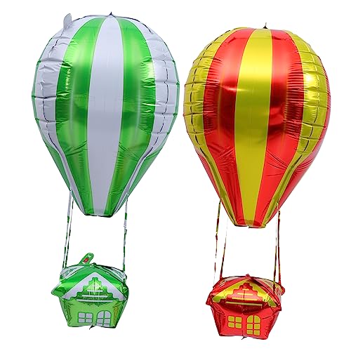 UPKOCH 2 Stück Aluminium Folienballons Heißluftballon Dekoration für Kindergeburtstage Partys und Festivals Wiederverwendbar Elegantes Design für Foto Requisiten und von UPKOCH