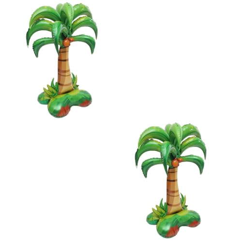 UPKOCH 2 Stück Aufblasbarer Kokospalmen Folienballon Hawaii Style Partydeko Langlebiger Aluminiumfolie Ballon Große Aufblasbare Sommer Dekoration für Garten und Events von UPKOCH