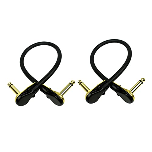 UPKOCH 2 Stück Effektkabel Glasfaser Gitarrenkabel Verstärkerkabel Basskabel Audiokabel Instrumentenkabel Keyboardkabel Rauschunterdrückungskabel Verstärkerkabel Goldenes Kupfer von UPKOCH