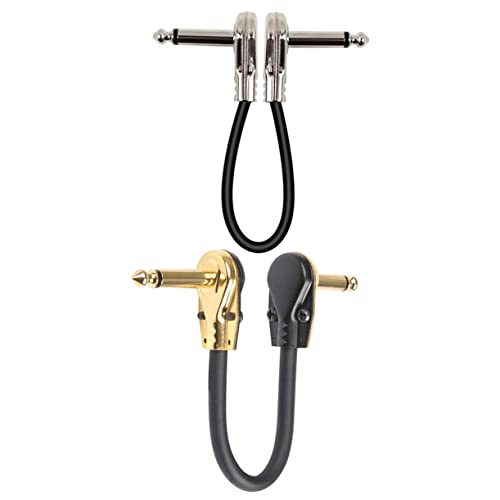UPKOCH 2 Stück Gitarren-Effekt-Linie Wirkung Pedale Gitarrenkabel schlank Wohnung Gitarren-Patchkabel Gitarren-Audiokabel Anschlusszubehör für Musikinstrumente Gitarrenversorgung Metall von UPKOCH