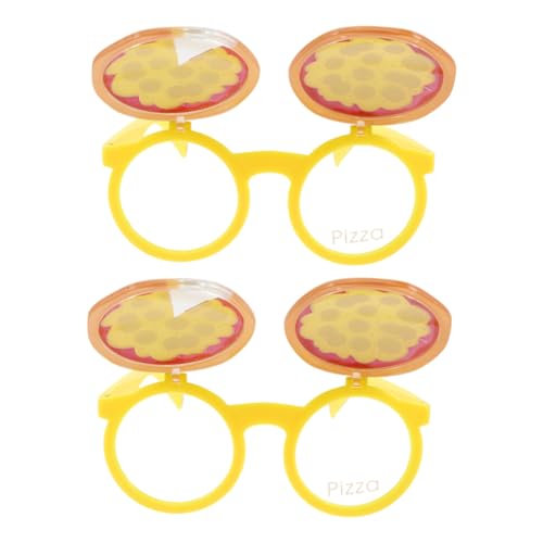 UPKOCH 2 Stück Lustige Pizza Partybrille Unisex Valentinstag Foto Requisite Dekorative Vollrand Brille für Versammlung von UPKOCH