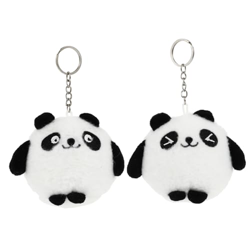 UPKOCH 2 Stück Panda Schlüsselring Panda Schlüsselanhänger Panda Puppe Süßes Panda Design Tasche Schlüsselanhänger Autos Mini Plüschtiere Roter Panda Partyzubehör Schlüssel von UPKOCH