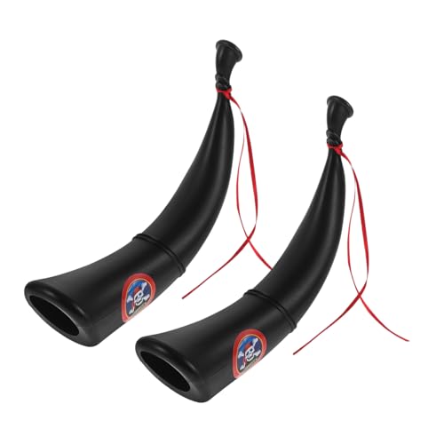 UPKOCH 2 Stück Piratenhorn Requisiten für Cosplay und Halloween Party Horn für Bühnenaufführungen Piratenkostüm Zubehör Auffällige Dekoration und Geräuschmacher von UPKOCH