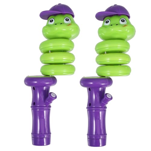 UPKOCH 2 Stück Twisty Schlangenspielzeug verdrehen Streich Party Schlangenpfeife Pfeifende Schlange Taschenspielzeug Spielzeugpfeife Süße lustige Pfeife Abs Green von UPKOCH