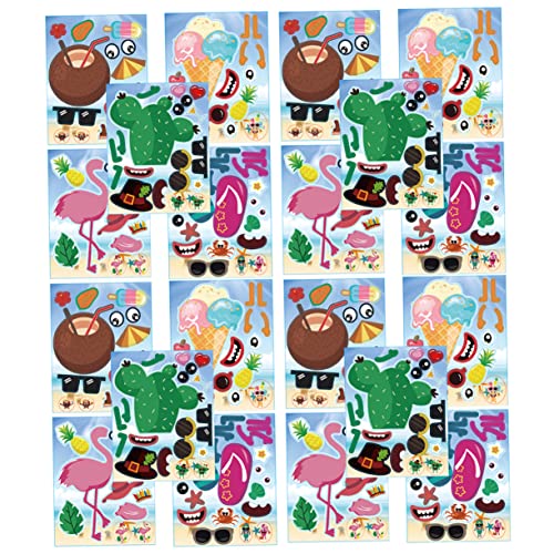 UPKOCH 20 Stück Hawaii Aufkleber Anhänger Reisedeko Reiseaufkleber Hawaii Party Decals Sticker Versiegelungsaufkleber Hawaii Decals Partyaufkleber 80G Beschichtetes Papier Papier von UPKOCH