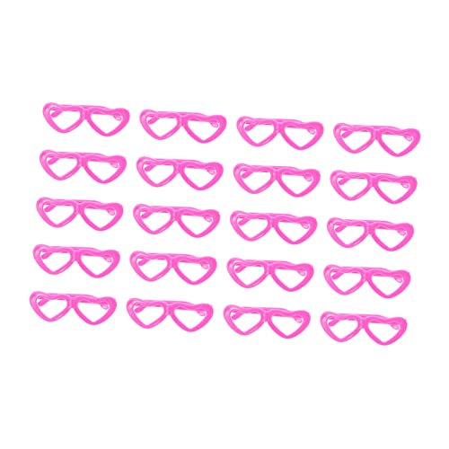 UPKOCH 20 Stück Puppenbrille Puppen doll Accessories Puppen-Brillen-Sammlung Puppen-Partydekorationen Mädchenpuppe Herz Puppe kostüm Brille Plastik Rosa von UPKOCH
