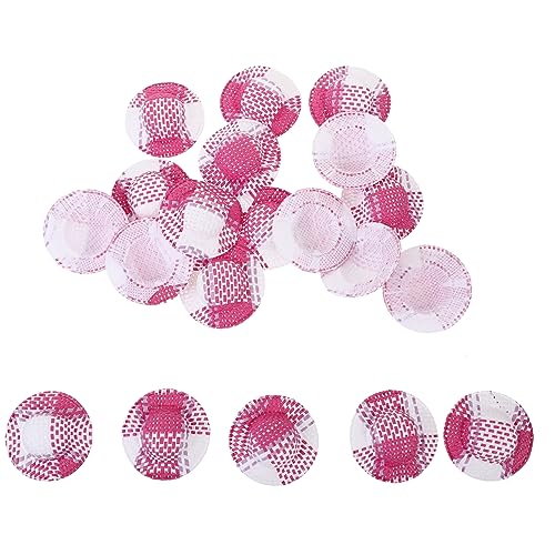 UPKOCH 20 Stück Puppenhaus Strohhut Mini-Hut Mini-weihnachtsmützen Minihüte Zum Basteln Rosa Hut Miniatur Gnomenhüte Zum Basteln Kleiner Hut Puppenhüte Kleine Geburtstagshüte Stoff von UPKOCH