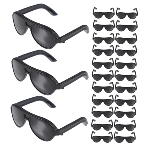 UPKOCH 200 Mini Sonnenbrillen für Puppen Kleine Leichte Schwarze Mini Brillen für Puppenhaus Basteln DIY Kostüm Accessoires von UPKOCH