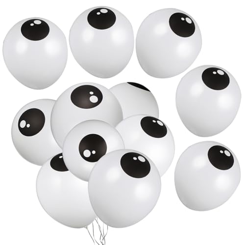 UPKOCH 200st Halloween-augapfel-latexballons Halloween-partydekorationen Lustige Luftballons Große Luftballons Für Halloween Gruselige Ballons Augenballons Partyballons Emulsion Weiß von UPKOCH