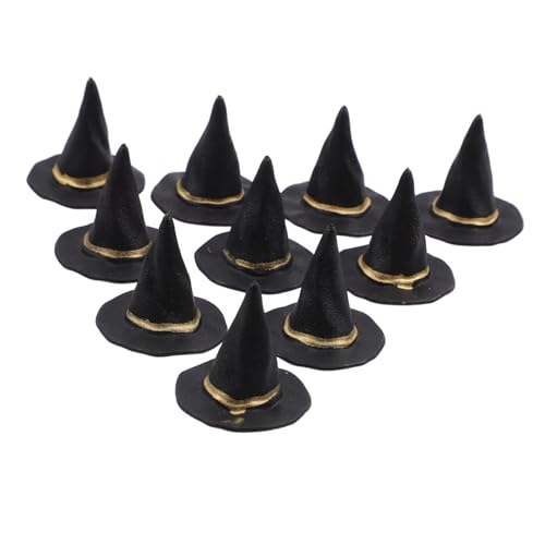 UPKOCH 20stücke Miniatur Hexenhüte Für Halloween DIY Bastelbedarf Weinflaschen-Dekoration Schwarze Puppenhüte Festliche Tischdeko Partyzubehör Für Unvergessliche Feiern von UPKOCH