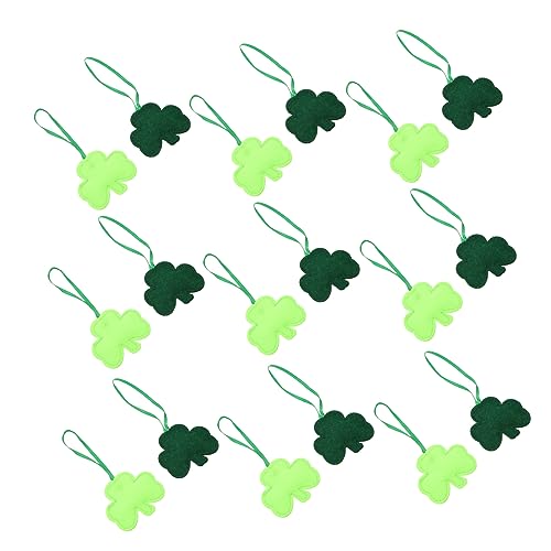 UPKOCH 24 Stück Kleeblatt-charme Kleeblatt-girlande Vierblättriges Armband Mardi-gras-perlen Grüne Perlen Day-party-zubehör St. Patricks Day Kleeblatt Kleeblattverzierung Gefühlt von UPKOCH