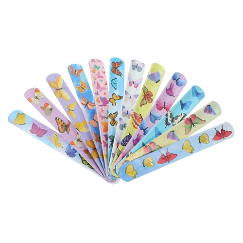 UPKOCH Stück Pop-kreis-armband Party Armband Mit Schmetterlingsmotiv Flügel Schmetterlings-schnapparmbänder Bänder Mit Schmetterlingsmuster Schmetterlings-gastgeschenke Pvc von UPKOCH