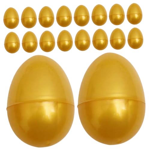 UPKOCH 24 Stück Teiliges Leere Goldene Ostereier aus Kunststoff Glatte Oberfläche Kindersichere Spielzeugverpackung Candy Wrapping Box für Osterfeiern zum Befüllen mit Süßigkeiten und UPKOCH 24 Stück Teiliges Leere Goldene Ostereier aus Kunststoff Glatte Oberfläche Kindersichere Spielzeugverpackung Candy Wrapping Box für Osterfeiern zum Befüllen mit Süßigkeiten und von UPKOCH
