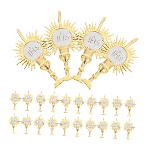 UPKOCH 24 Stück Teiliges Religiöses Party Dekorationsset mit Toppern Heilige Licht Designs für Kirchenfeiern Fotografie Requisiten und Kuchen Dekorationen für Feiertage und Besondere von UPKOCH