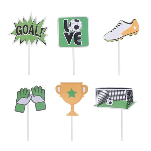 UPKOCH 24Stücke Fußball Party Kuchen Picks Kreative Tortendeko Für Desserts Und Feiern Für Fußballpartys Aus Hochwertigem Tolle Dekoration Für Kuchen von UPKOCH