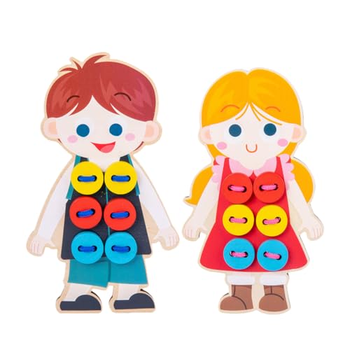 UPKOCH 2St Holzverkleidung Puppen zum Auffädeln von Kleidung entwicklung kindliche entwicklung Holzpuppen zum Schnüren von Vorschulspielzeug hölzern UPKOCH 2St Holzverkleidung Puppen zum Auffädeln von Kleidung entwicklung kindliche entwicklung Holzpuppen zum Schnüren von Vorschulspielzeug hölzern von UPKOCH