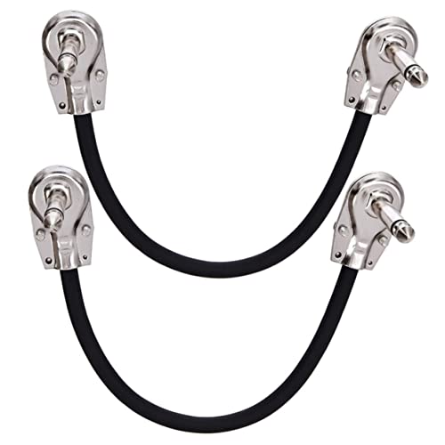 UPKOCH 2Stücke Gitarren Patchkabel Silberne Stecker Langlebig für Gitarreneffekte für Musiker und Live Auftritte Audio Kabel für Optimale Klangübertragung von UPKOCH