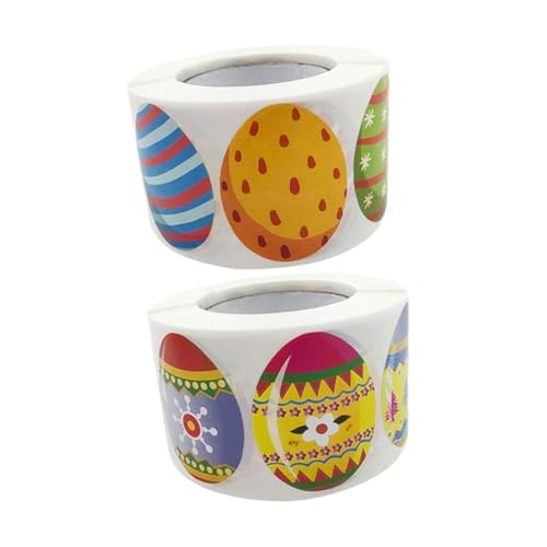 UPKOCH 2rollen Titel Selbstklebende Ostereier Sticker Ovaler Aufkleber Für Dekoration Basteln Und Geschenkverpackungen Für Ostern UPKOCH 2rollen Titel Selbstklebende Ostereier Sticker Ovaler Aufkleber Für Dekoration Basteln Und Geschenkverpackungen Für Ostern von UPKOCH