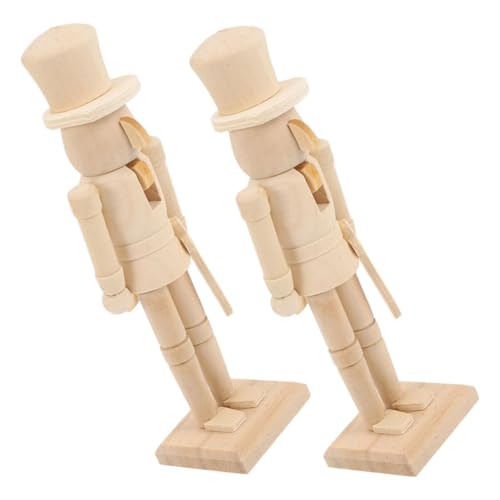 UPKOCH 2stücke Holz Huatalijzi Unlackierte Weihnachtsfigur Nussknacker Soldat Bastelornament Für Weihnachten Robuste Holzfigur Zum Bemalen Und Gestalten Für Deko Und von UPKOCH
