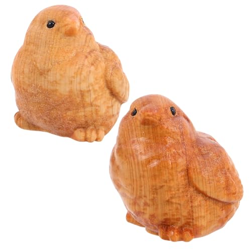 UPKOCH 2stücke Holz Huhn Figuren Handgefertigte Deko Aus Zypressenholz Realistische Hühner Ornamente Für Zuhause Büro Und Hochzeitsdekoration Charmante Farmhaus Deko von UPKOCH