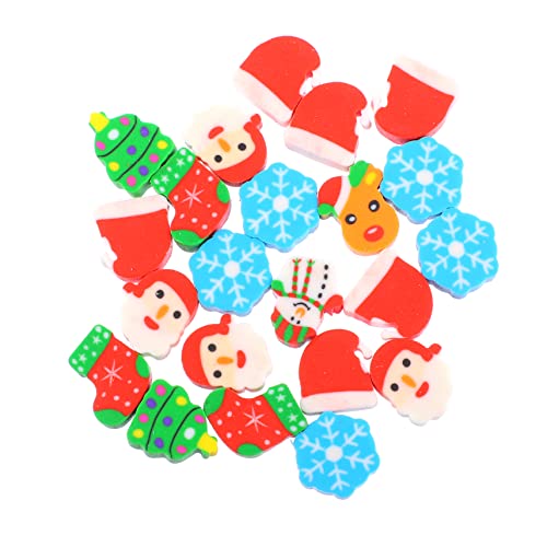 UPKOCH 3 Kisten Weihnachtsradiergummi Schneeflocken Radiergummis Weihnachtsmann Radiergummis süße radiergummis weihnachtsbasteln Geschenke für kleine Geschenke Weihnachtssto Weihnachten von UPKOCH