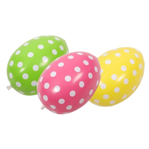 UPKOCH 3 Stück Aufblasbare Osterei-Dekoration luftballons Zierballons aufblasbare Dekorationen Partyballons Eierballon Ballons Dekoration Ballondekoration Partydekorationen PVC von UPKOCH