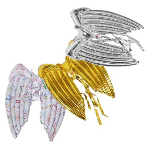 UPKOCH 3 Stück Ballon Mit Engelsflügeln Geburtstagsfeierdekorationen Luftballons Mädchenkostüm Flügelballon Partyballons Dekorationen Kinderpartyballons Kostümflügelballon Aluminiumfolie UPKOCH 3 Stück Ballon Mit Engelsflügeln Geburtstagsfeierdekorationen Luftballons Mädchenkostüm Flügelballon Partyballons Dekorationen Kinderpartyballons Kostümflügelballon Aluminiumfolie von UPKOCH