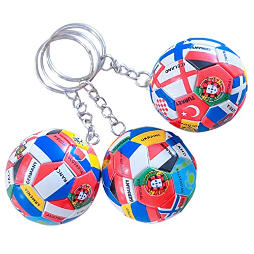 UPKOCH 3 Stück Fußball Schlüsselanhänger Sport Fußballgeschenke Fußballschlüsselkette Party Fußball-Schlüsselanhänger für Fußball-Schlüsselanhänger für Mädchen PVC von UPKOCH