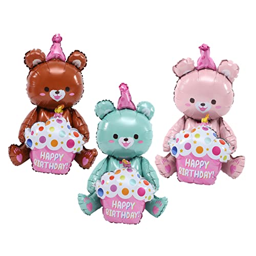 UPKOCH 3 Stück Kuchenbärballon festlicher Ballon Aluminiumballons Luftballons Cartoon-Bärenballons Partyballons aus Aluminiumfolie Luftballons für Geburtstagsfeiern Bunt UPKOCH 3 Stück Kuchenbärballon festlicher Ballon Aluminiumballons Luftballons Cartoon-Bärenballons Partyballons aus Aluminiumfolie Luftballons für Geburtstagsfeiern Bunt von UPKOCH