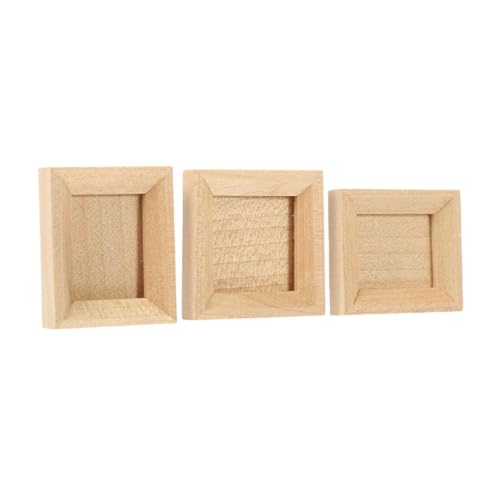 UPKOCH 3 Stück Miniatur-Fotorahmen-Ornamente kleine bilderrahmen puppenhaus Einrichtung Miniaturrahmen unfertige Bilderrahmen Puppenhaus-Schlafzimmer Miniatur bilderrahmen Holz Khaki UPKOCH 3 Stück Miniatur-Fotorahmen-Ornamente kleine bilderrahmen puppenhaus Einrichtung Miniaturrahmen unfertige Bilderrahmen Puppenhaus-Schlafzimmer Miniatur bilderrahmen Holz Khaki von UPKOCH