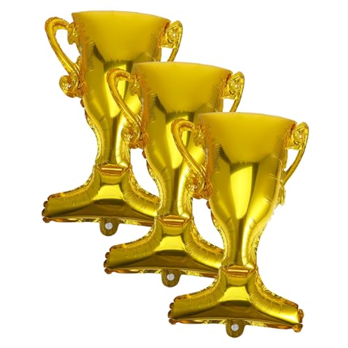 UPKOCH 3 Stück Pokal Folienballons Aluminiumfolie Abschlussfeier Deko Kreative Partyaccessoires für Unvergessliche Drinnen und Draußen von UPKOCH