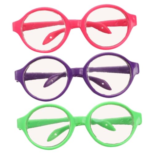 UPKOCH 3 Stück Puppenbrille puppenkleidung Puppen Kleidung Puppen Klamotten Puppenmode Puppe Puppe mit Brille Puppe verkleiden Sich Brillen Puppe putzbrille Plastik von UPKOCH