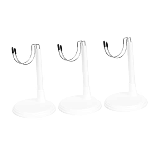 UPKOCH 3 Stück Puppenständer Puppenhalter Gemacht Stand Zubehör Für Mädchen Steht Puppenbasis Puppenfigurenhalter Puppenunterstützung Puppen Stehen Puppenregale Rostfreier Stahl Weiß von UPKOCH