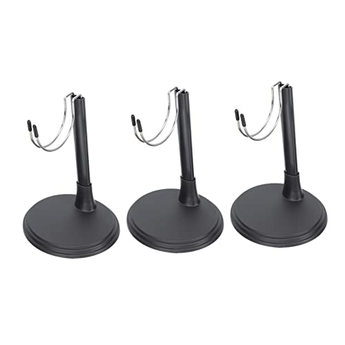 UPKOCH 3 Stück Puppenständer Stand Halter realistisch Kinderpuppen Zubehör doll Accessories tooniesregal Spielzeugaufbewahrung Puppen Stehen Puppenregal Rostfreier Stahl Black von UPKOCH