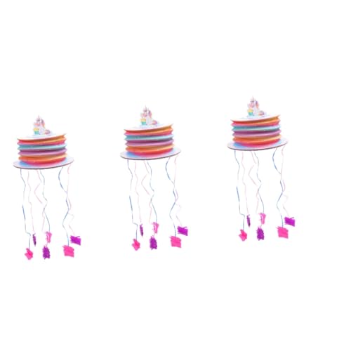 UPKOCH 3 Stück Schnur Kleine Kuchen-Piñatas lustige Piñata Geburtstagsparty-Zubehör Spielzeug halloween party Laterne Pinata-Dekoration Piñata für die Party Füllung Requisiten Kordelzug von UPKOCH